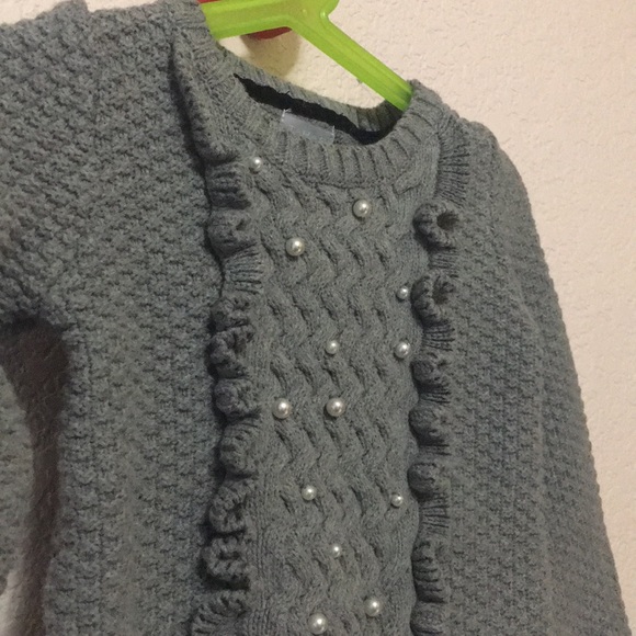 Girls Tahari Sweater with pearls - Picture 6 of 6